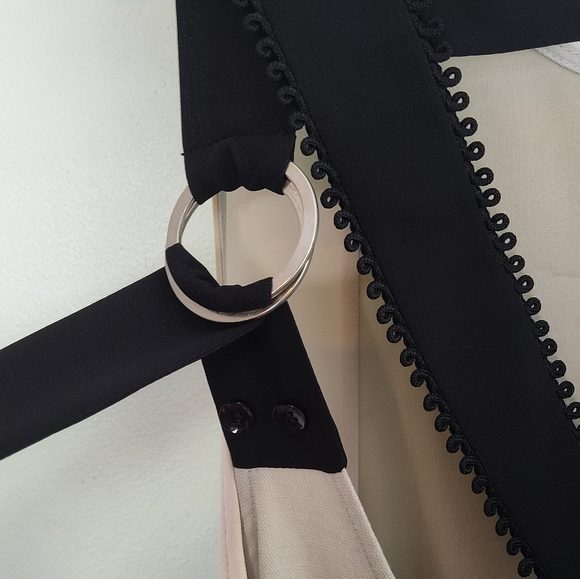 Chic Beige Dress with Black Strap details on back - Picture 8 of 13